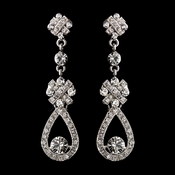 Antique Silver Clear Earring Set 1266 Antique Silver Clear Earring Set 1266