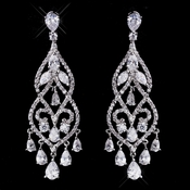 Fabulous Silver Clear CZ Chandelier Earrings 5554 Fabulous Silver Clear CZ Chandelier Earrings 5554