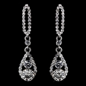Fabulous Silver Clear Rhinestone Teardrop Earrings 8698 Fabulous Silver Clear Rhinestone Teardrop Earrings 8698