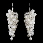 Charming Crystal Bead & Ivory Pearl Drop Earrings 8715 Charming Crystal Bead & Ivory Pearl Drop Earrings 8715