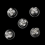 24 Glittering Silver Clear Rhinestone Twist-Ins 0099 24 Glittering Silver Clear Rhinestone Twist-Ins 0099