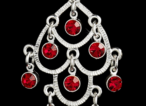 Earring 20476 Silver Red Earring 20476 Silver Red