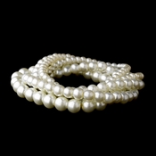 5 Strand White Pearl Stretch Bracelet 80562 5 Strand White Pearl Stretch Bracelet 80562