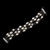 Opalescent Freshwater Pearl Bracelet in Antique Silver 7965 Opalescent Freshwater Pearl Bracelet in Antique Silver 7965