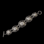 Silver w/ Gold Clear Center Bracelet 7978 Silver w/ Gold Clear Center Bracelet 7978