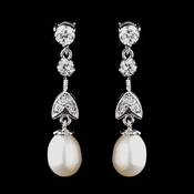 Antique Silver Ivory Freshwater Pearl Earrings 8921 * Discontinued Antique Silver Ivory Freshwater Pearl Earrings 8921 * Discontinued