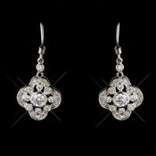 Intricate Floral Bridal Cubic Zirconia Earring E 8107 Intricate Floral Bridal Cubic Zirconia Earring E 8107
