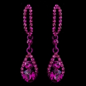 Fabulous Fuchsia Rhinestone Teardrop Earrings 8698 Fabulous Fuchsia Rhinestone Teardrop Earrings 8698