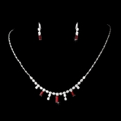 * Silver Burgundy Necklace Earring Set 332 **0 Left** * Silver Burgundy Necklace Earring Set 332 **0 Left**