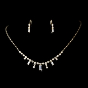 * Gold Clear Necklace Earring Set 332 ***Discontinued**** * Gold Clear Necklace Earring Set 332 ***Discontinued****