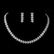 Silver Clear Necklace 2026 & Earrings 2024 Bridal Jewelry Set Silver Clear Necklace 2026 & Earrings 2024 Bridal Jewelry Set