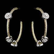 Gold Clear Crystal Hoop Earrings 8837 Gold Clear Crystal Hoop Earrings 8837