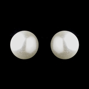 Silver Diamond White Pearl Bridal Earrings 8934 Silver Diamond White Pearl Bridal Earrings 8934