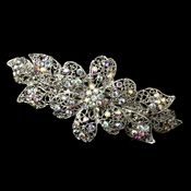 Stunning Antique Silver AB Barrette 5070 Stunning Antique Silver AB Barrette 5070