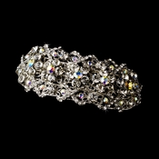 Rhodium Silver w/ AB & Clear Barrette 8336 Rhodium Silver w/ AB & Clear Barrette 8336