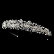 Silver Clear Swarovski Crystal & Rhinestone Headband Tiara Headpiece 6356 Silver Clear Swarovski Crystal & Rhinestone Headband Tiara Headpiece 6356