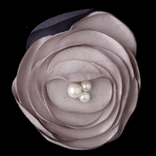 Brown Flower Sophistication Hair Clip with Faux Pearl Accents 9940 with Additional Brooch Pin Brown Flower Sophistication Hair Clip with Faux Pearl Accents 9940 with Additional Brooch Pin