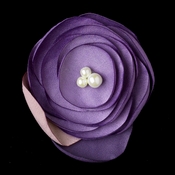 Purple Flower Sophistication Hair Clip with Faux Pearl Accents 9940 with Additional Brooch Pin Purple Flower Sophistication Hair Clip with Faux Pearl Accents 9940 with Additional Brooch Pin