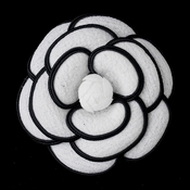 * Oldies White & Black Flower Hair Clip 9944 with Brooch Pin * Oldies White & Black Flower Hair Clip 9944 with Brooch Pin