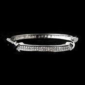 Antique Silver Clear CZ Crystal Bangle Bridal Bracelet 3016 Antique Silver Clear CZ Crystal Bangle Bridal Bracelet 3016