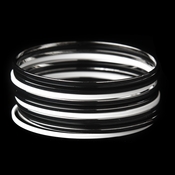 Modern Chic Black & White Bangle Fashion Silver Bracelet Set 8801 Modern Chic Black & White Bangle Fashion Silver Bracelet Set 8801