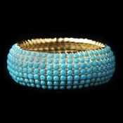 Gold Turquoise Stretch Bracelet 8802 Gold Turquoise Stretch Bracelet 8802