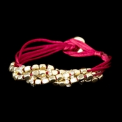 Gold Red Multi-Strand Bracelet 8812 Gold Red Multi-Strand Bracelet 8812