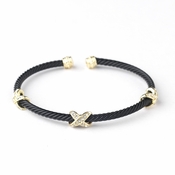 Gold Black Cuff Bracelet 8815 Gold Black Cuff Bracelet 8815