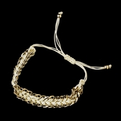 Gold Ivory Braided Mesh Link Fashion Bracelet 8860 Gold Ivory Braided Mesh Link Fashion Bracelet 8860
