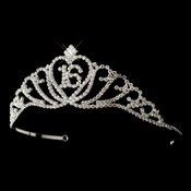 Sparkling Majestic Sweet 16 RhinestoneTiara in Silver Clear 7032 Sparkling Majestic Sweet 16 RhinestoneTiara in Silver Clear 7032