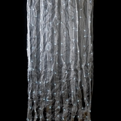 Warm White 200 LED Lights with White Organza Curtain 8-8 Warm White 200 LED Lights with White Organza Curtain 8-8