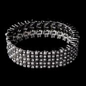 Stunning White Pearl & Clear Rhinestone Stretch Bracelet 8710 Stunning White Pearl & Clear Rhinestone Stretch Bracelet 8710