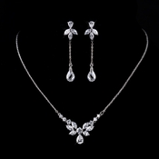 Silver Clear Earrings 9953***Necklace Discontinued*** Silver Clear Earrings 9953***Necklace Discontinued***