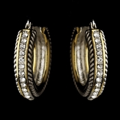 Silver Clear w/ Gold Trim Earrings 7951 Silver Clear w/ Gold Trim Earrings 7951