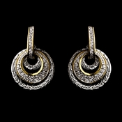 Silver Clear w/ Gold Trim Earrings 7957 Silver Clear w/ Gold Trim Earrings 7957