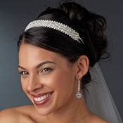 Compact Rhinestone Covered Headband in Lustrous Silver Plating * Discontinued Compact Rhinestone Covered Headband in Lustrous Silver Plating * Discontinued