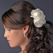 Elegant Double Rose Flower Hair Clip 427 with Brooch Pin Elegant Double Rose Flower Hair Clip 427 with Brooch Pin