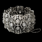 Antique Silver Rhodium Clear CZ Crystal Bracelet 1410***Discontinued*** Antique Silver Rhodium Clear CZ Crystal Bracelet 1410***Discontinued***