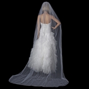 Bridal Wedding Single Layer Rattail Satin Corded Cathedral Length Veil VR 1C Bridal Wedding Single Layer Rattail Satin Corded Cathedral Length Veil VR 1C
