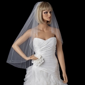Bridal Wedding Single Layer Elbow Length Veil 520 w/ Scattered Crystals & Pearls Bridal Wedding Single Layer Elbow Length Veil 520 w/ Scattered Crystals & Pearls