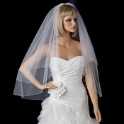 Bridal Wedding Double Layer Fingertip Length, Swarovski Crystal & Rhinestone Edge Veil 2824 Bridal Wedding Double Layer Fingertip Length, Swarovski Crystal & Rhinestone Edge Veil 2824