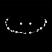 White Necklace Earring Set 7245 White Necklace Earring Set 7245