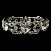 Classy Antique Silver Clear Cuff Bracelet 8388 Classy Antique Silver Clear Cuff Bracelet 8388