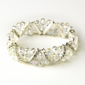Clear AB Silver Clear Double Line Bracelet 7616 Clear AB Silver Clear Double Line Bracelet 7616