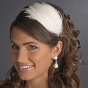 Diamond White Feather Headband Headpiece 4018 ***Discontinued*** Diamond White Feather Headband Headpiece 4018 ***Discontinued***