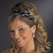 Silver Black Headpiece 8455 Silver Black Headpiece 8455
