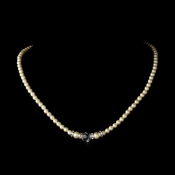Ivory Silver with Clear Crystal Necklace 8376 Ivory Silver with Clear Crystal Necklace 8376