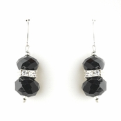 * Black Silver Clear Earring Set 7618 * Black Silver Clear Earring Set 7618