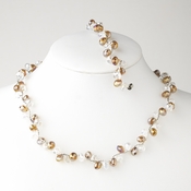 * Topaz Silver Clear Butterfly Necklace Bracelet Set 7614 * Topaz Silver Clear Butterfly Necklace Bracelet Set 7614