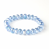 * Light Blue 10mm Stretch Bracelet 7613 * Light Blue 10mm Stretch Bracelet 7613